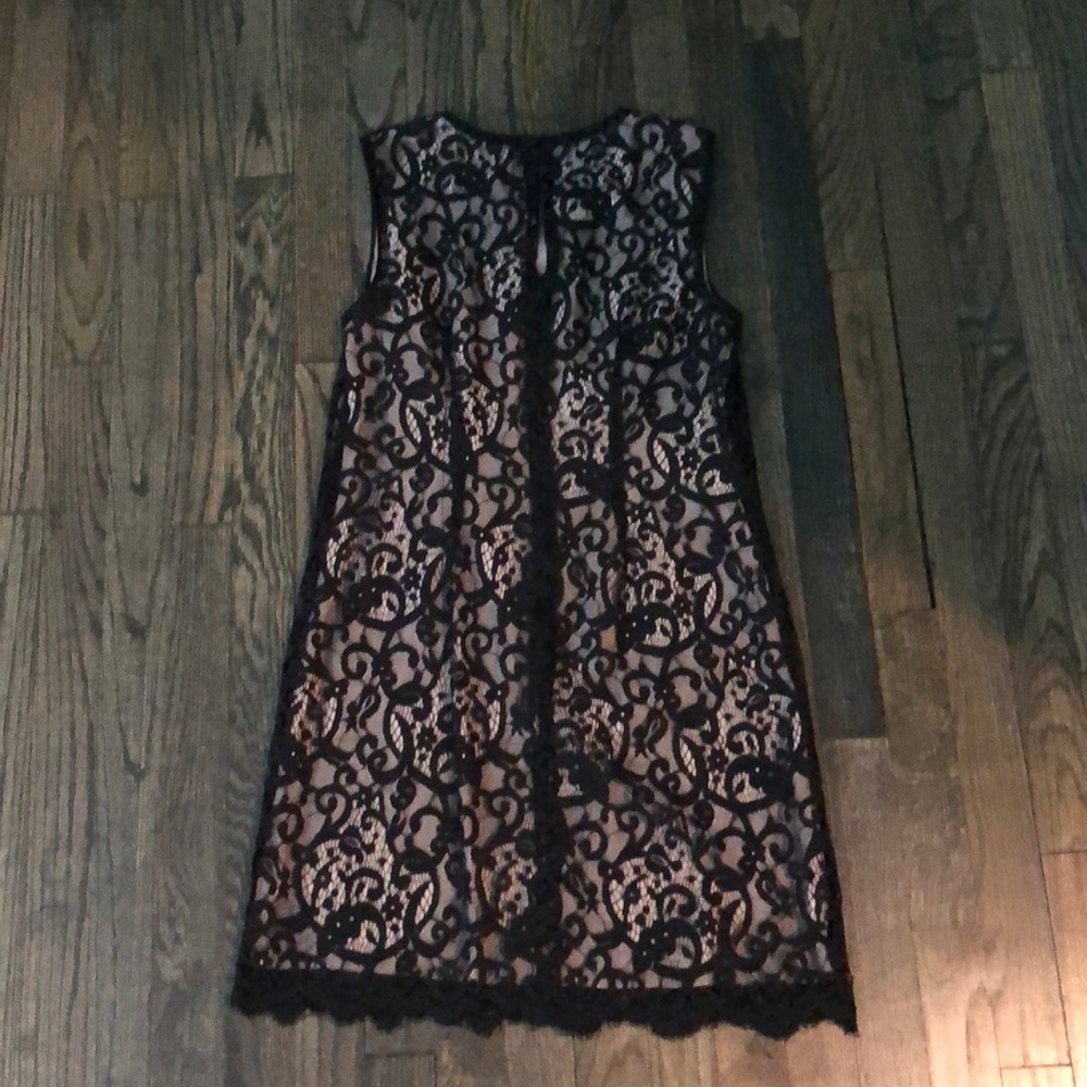 LOFT - Black and nude lace dress. Size 6. - Picture 3 of 4